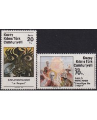 F-EX49642 CYPRUS NORTH TURKEY MNH 1982 ART PAINTING SAULO MERCADER.