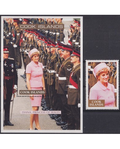 F-EX55635 COOK IS MNH 1998 ROYAL FAMILY LADY DIANA SPENCER.