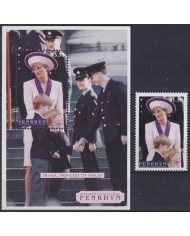 F-EX55640 PENRHYN IS MNH 1998 ROYAL FAMILY LADY DIANA SPENCER.