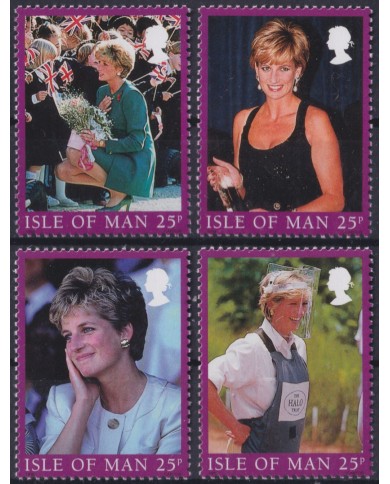 F-EX55642 MAN IS UK ENGLAND MNH 1998 ROYAL FAMILY LADY DIANA SPENCER.