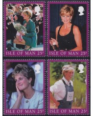 F-EX55642 MAN IS UK ENGLAND MNH 1998 ROYAL FAMILY LADY DIANA SPENCER.