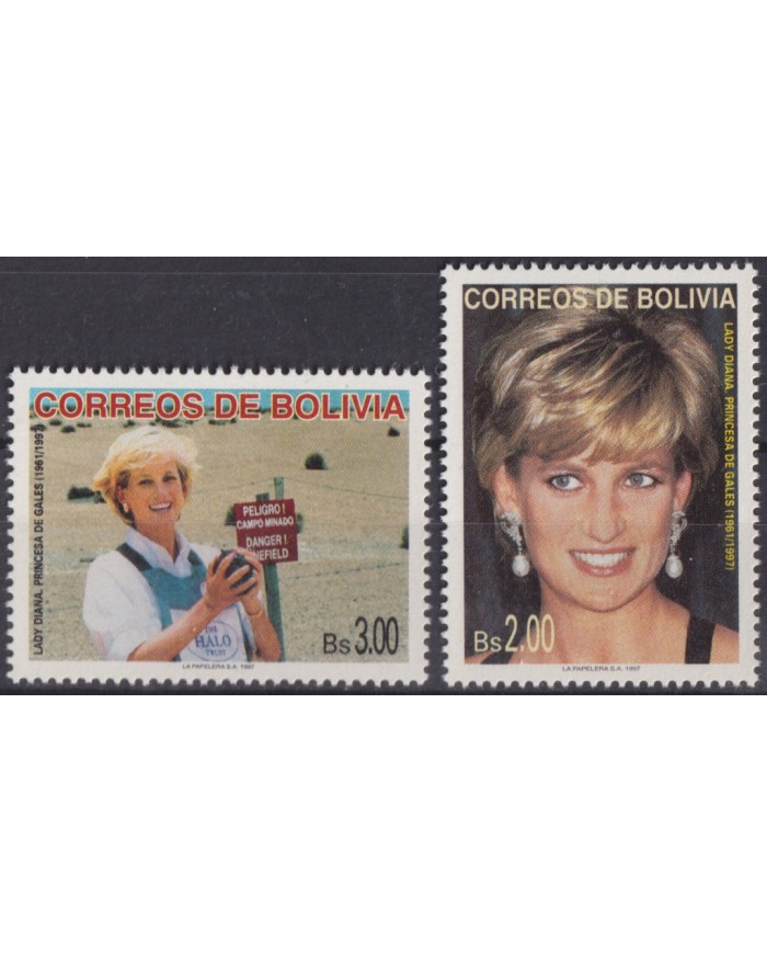 F-EX55643 BOLIVIA MNH 1997 ROYAL FAMILY LADY DIANA SPENCER.