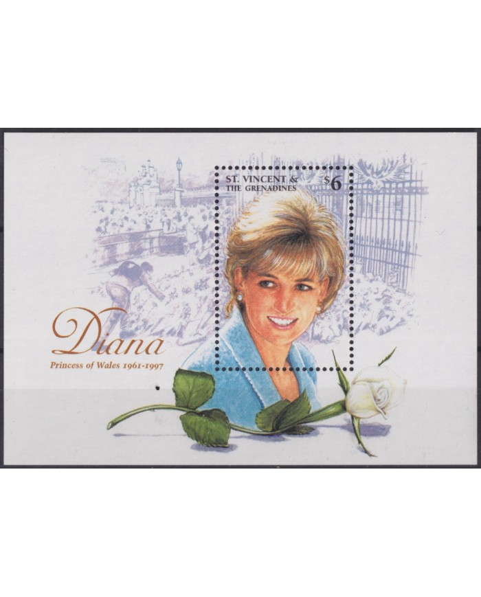 F-EX55649 ST VINCENT & GRENADINES MNH 1998 ROYAL FAMILY LADY DIANA SPENCER.