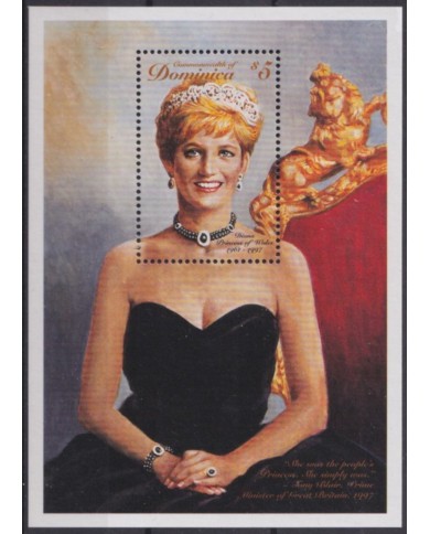 F-EX55651 DOMINICA IS MNH 1998 ROYAL FAMILY LADY DIANA SPENCER.
