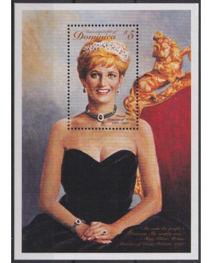 F-EX55651 DOMINICA IS MNH 1998 ROYAL FAMILY LADY DIANA SPENCER.