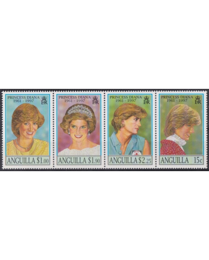 F-EX55653 ANGUILLA IS MNH 1998 ROYAL FAMILY LADY DIANA SPENCER.