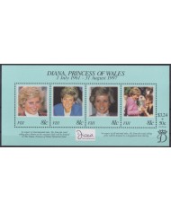 F-EX55656 FIJI IS MNH 1998 ROYAL FAMILY LADY DIANA SPENCER.