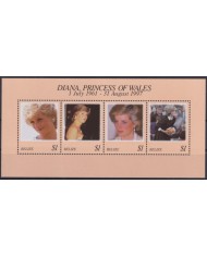 F-EX55660 BELIZE IS MNH 1998 ROYAL FAMILY LADY DIANA SPENCER.