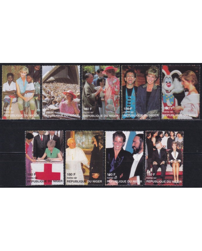 F-EX55085 NIGER MNH 1998 ROYAL FAMILY LADY DIANA SPENCER IN MEMORIAM.