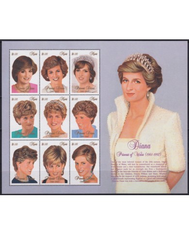 F-EX55090 NEVIS MNH 1998 ROYAL FAMILY LADY DIANA SPENCER IN MEMORIAM.