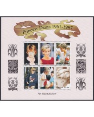 F-EX54078 GHANA MNH 1998 ROYAL FAMILY LADY DIANA SPENCER IN MEMORIAM.