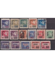 F-EX48820 CHINA 1950 OVERPRINT MAO & RAILROAD & AIRPLANE AVION.