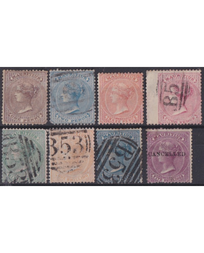 F-EX52293 MAURITIUS 1863-70 CC WATERMARK STAMPS LOT + 390€ CATALOGUE.