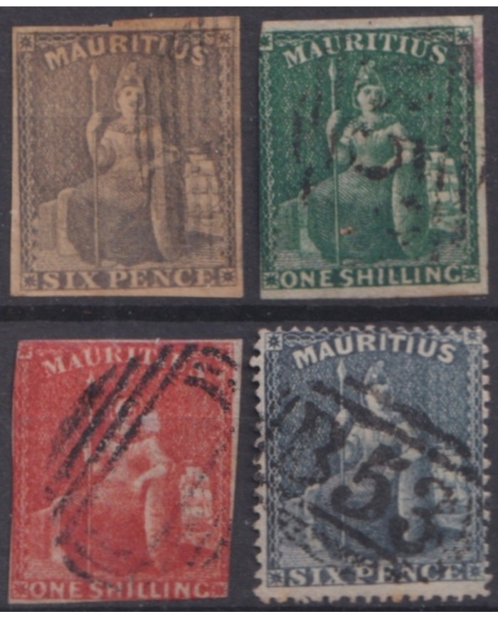 F-EX52296 MAURITIUS 1859-62 STAMPS LOT + 300€ CATALOGUE.