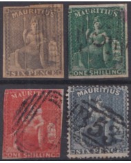 F-EX52296 MAURITIUS 1859-62 STAMPS LOT + 300€ CATALOGUE.