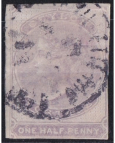 F-EX52308 MAURITIUS 1857-58 Nº12 VICTORIA IMPERFORATED 1 ½ p + 225€.