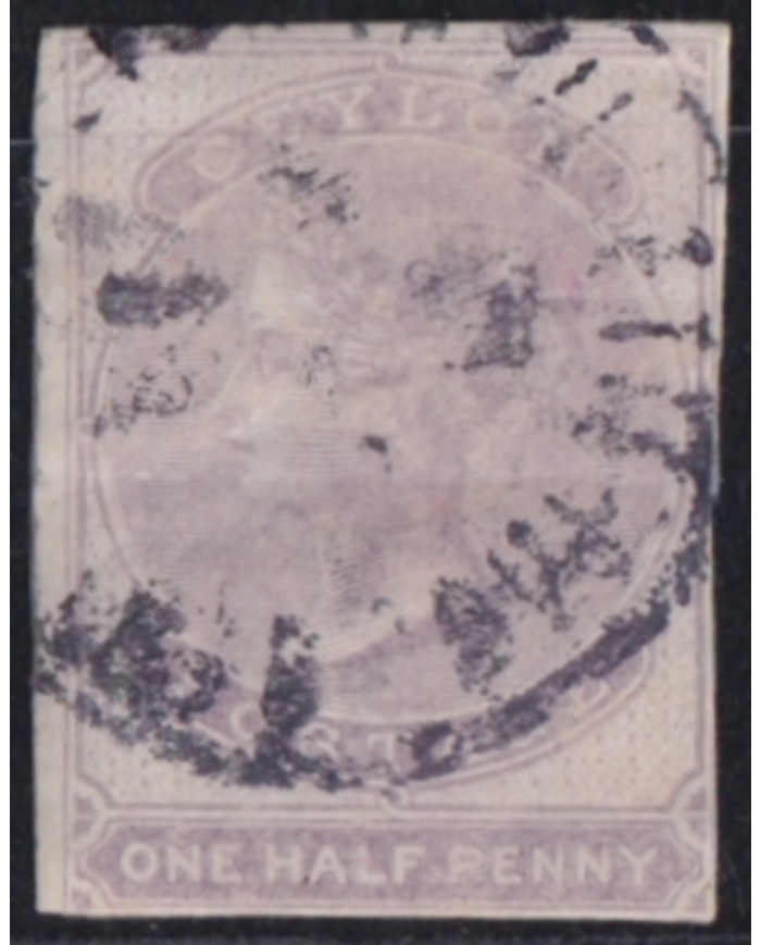 F-EX52308 MAURITIUS 1857-58 Nº12 VICTORIA IMPERFORATED 1 ½ p + 225€.