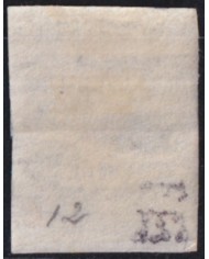 F-EX52308 MAURITIUS 1857-58 Nº12 VICTORIA IMPERFORATED 1 ½ p + 225€.