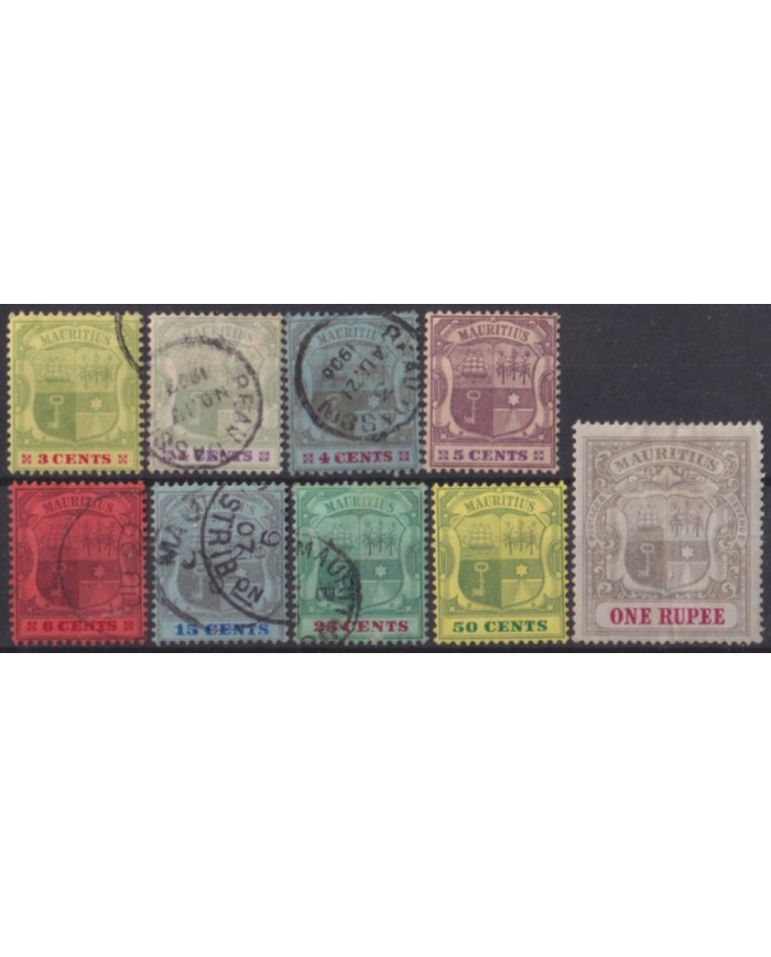 F-EX52325 MAURITIUS 1902-1905 COAT OF ARMS +120€.