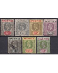F-EX52327 MAURITIUS 1912-1921 KING GEORGE V 5c – 10 rupee + 220€.