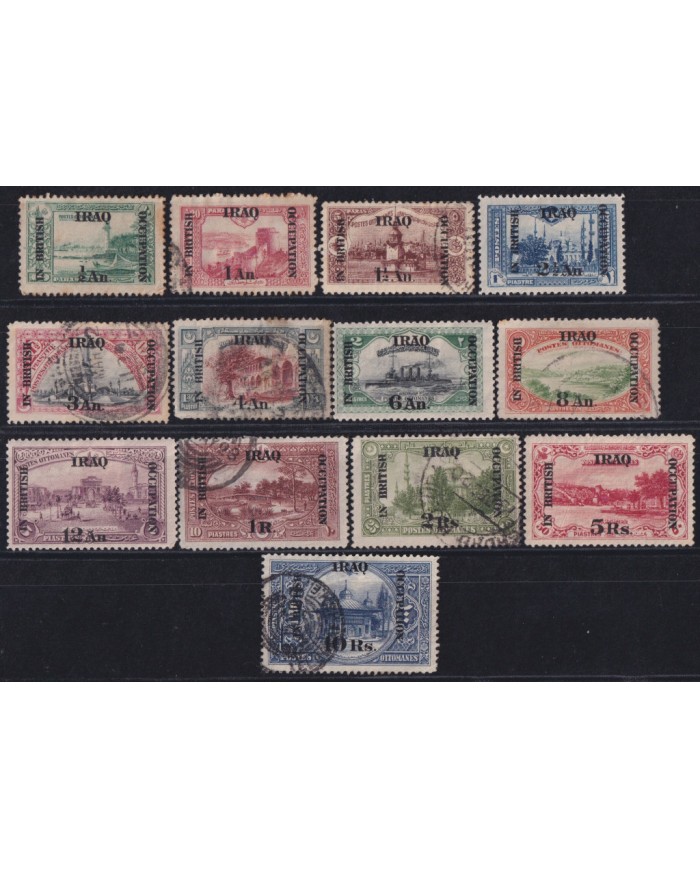 F-EX51042 IRAQ 1918-21 BRITISH OCCUPATION STAMPS LOT HIGHT VALUE.