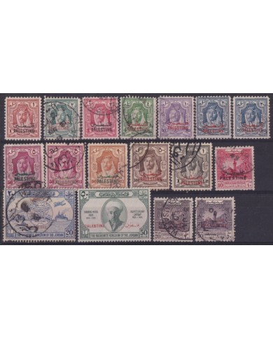 F-EX52737 PALESTINE TRANSJORDAN STAMPS LOT.
