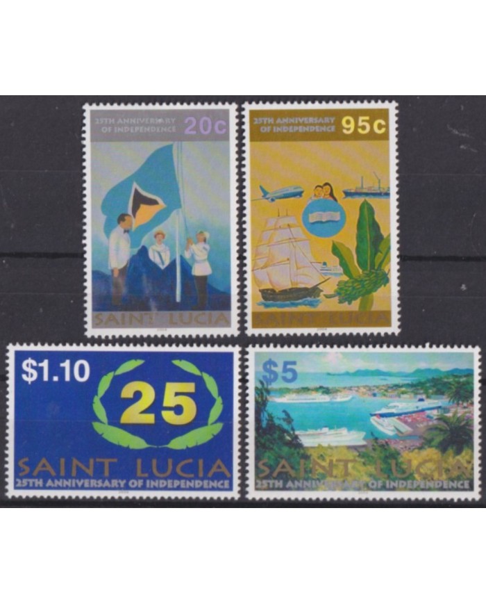 F-EX55298 ST LUCIA MNH 2004 25th ANNIV OF INDEPENDENCE.