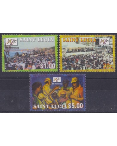 F-EX55300 ST LUCIA MNH 2001 10th ANNIV OF JAZZ MUSIC.