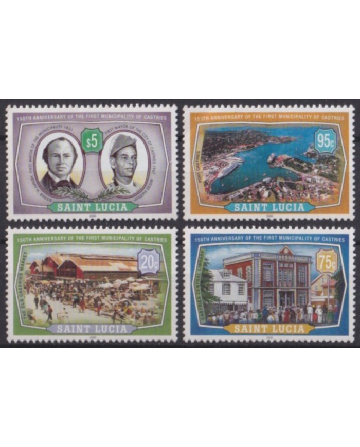 F-EX55301 ST LUCIA MNH 2000 150th ANNIV OF CASTRIES HISTORIC EVENTS.