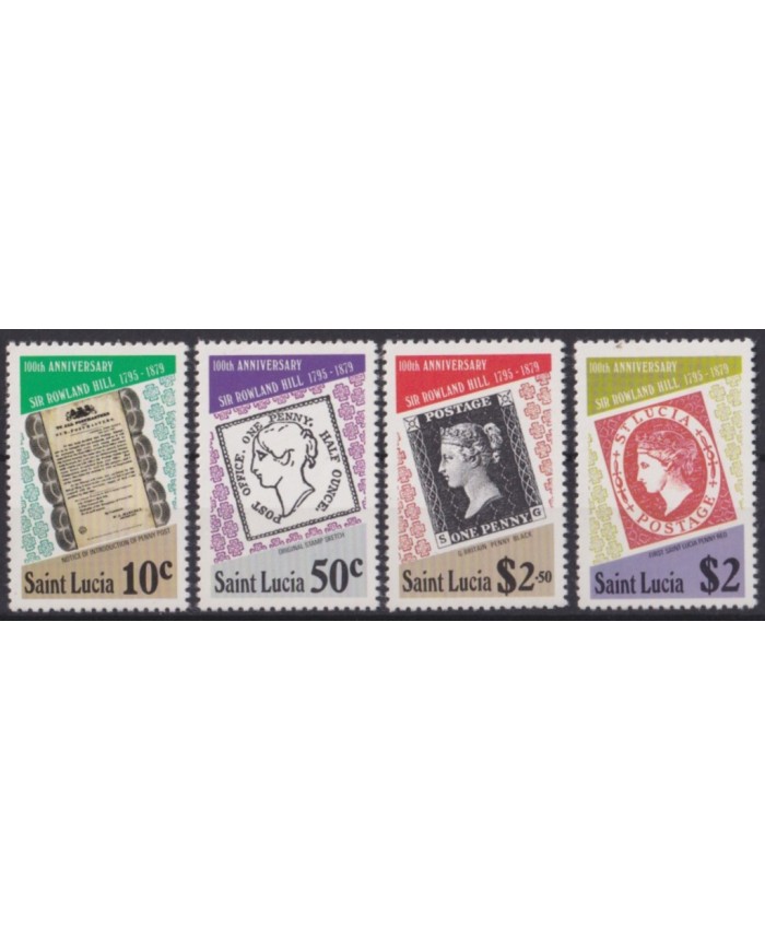 F-EX55304 ST LUCIA MNH 1979 CENTENARY OF ROWLAND HILL.