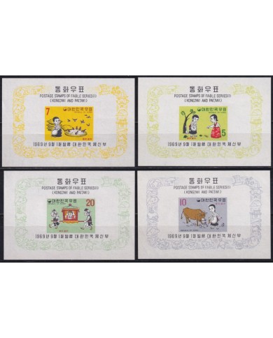 F-EX54147 KOREA MNH 1969 SHEET KONGJI & PATJWI TALES.