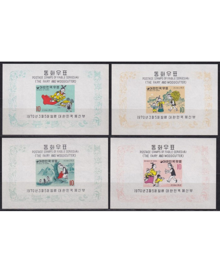 F-EX54146 KOREA MNH 1970 SHEET FAIRY & WOODCUTTER TALES.