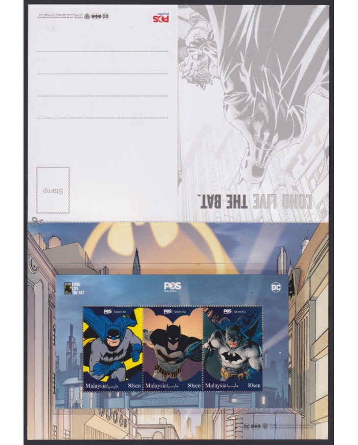 F-EX55028 MALAYSIA MNH 2019 BATMAN CARTOON COMICS SPECIAL PACK.