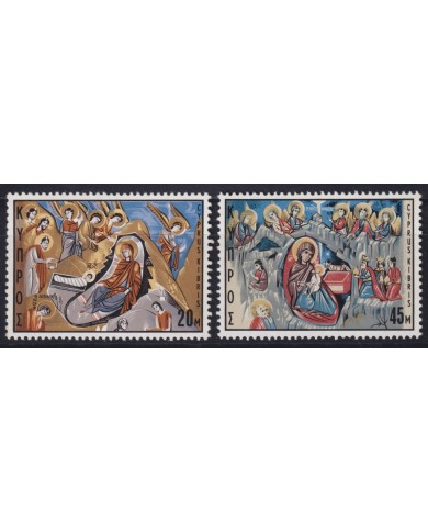 F-EX53544 CYPRUS MNH 1969 CHRISTMAS ART PAINTING.