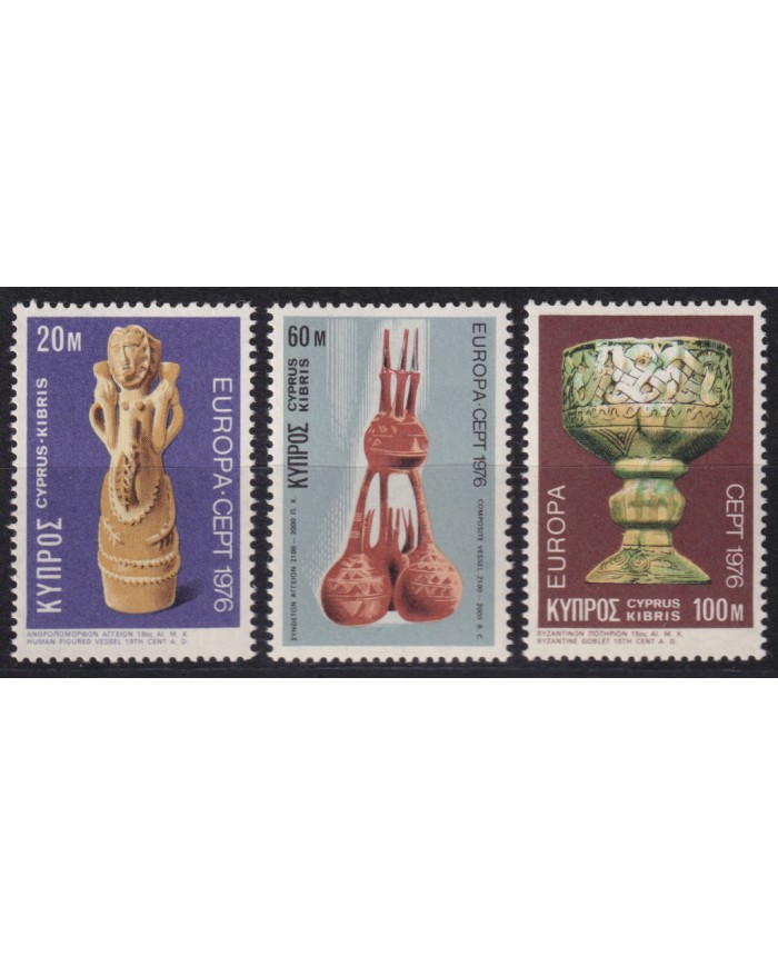 F-EX53546 CYPRUS MNH 1976 EUROPA CEPT ARCHAELOGY ART.