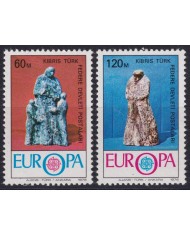 F-EX53549 CYPRUS NORTH TURKEY MNH 1976 EUROPA CEPT ARCHAELOGY ART.