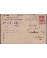 F-EX53561 GREECE 1926 POSTCARD ATHENES TO HAVANNA.