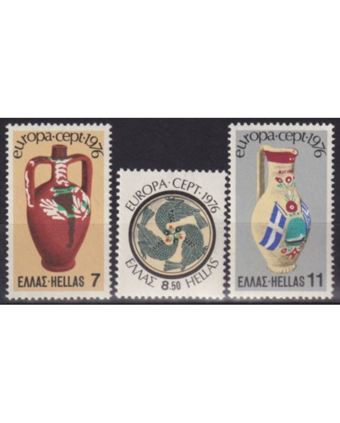 F-EX53581 GREECE MNH 1976 CEPT EUROPA ARCHAELOGY ART POTTERY.