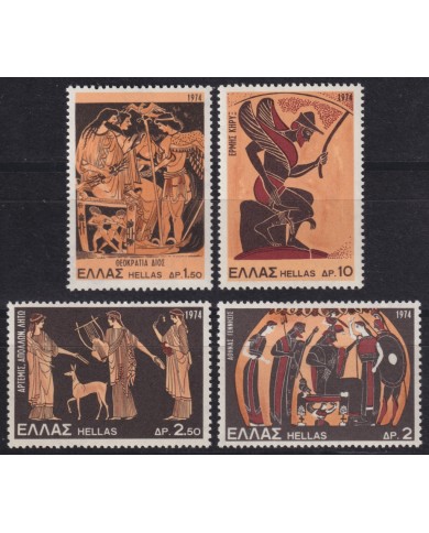 F-EX53590 GREECE MNH 1974 MYTOLOGY ARCHAELOGY ART POTTERY.