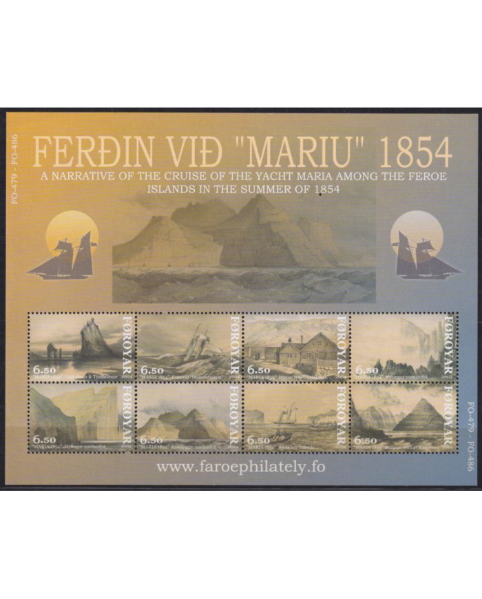 F-EX53080 FAROE FOROYAR IS MNH 2004 250th ANNIV VOYAGE CRUISER MARIA SHIP.