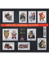 F-EX55072 FRANCE MNH 2011 FIREFIGHTERS OF PARIS SHEET.