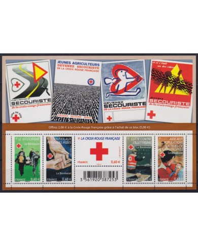 F-EX55071 FRANCE MNH 2011 RED CROSS SHEET.