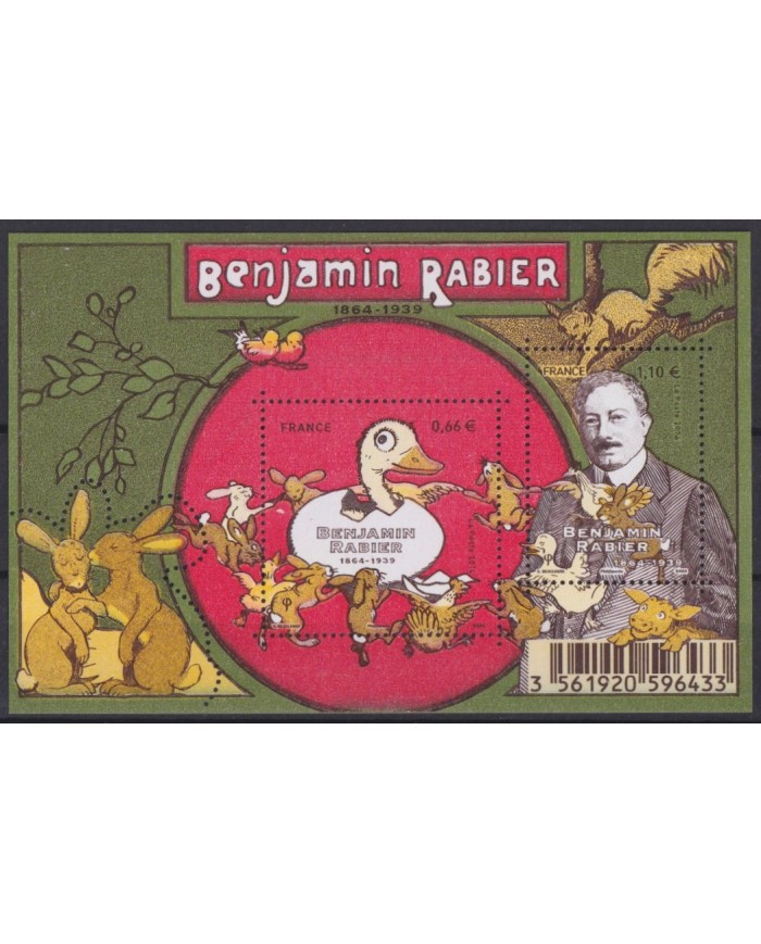 F-EX55321 FRANCE MNH 2014 BENJAMIN RABIER TALES OF CHILDREN SHEET.