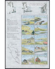 F-EX55062 FAROE FOROYAR MNH 2004 SUTHUROY ISLAND SUDUROY VILLAGE SHEET.