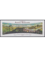 F-EX54585 AUSTRIA OSTERREICH MNH 2005 ART PAINTING SATTLER PANORAMA SHEET.
