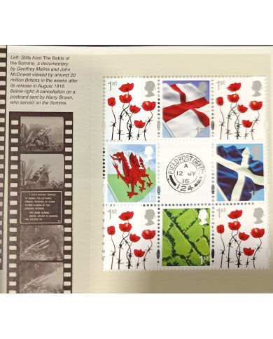 F-EX54370 UK ENGLAND MNH 2016 BOOKLED CENTENARY OF WWI.