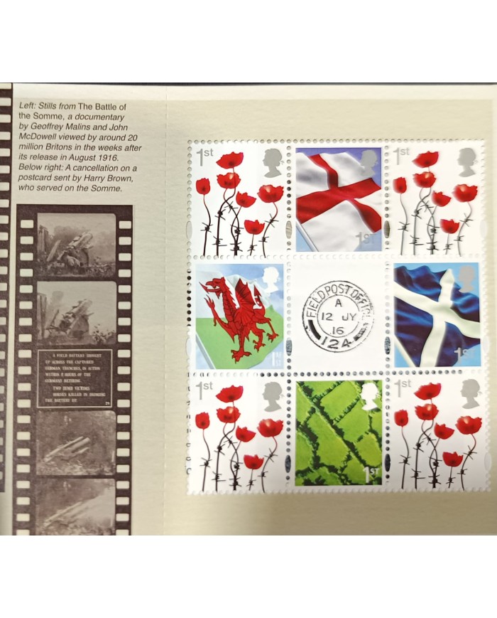 F-EX54370 UK ENGLAND MNH 2016 BOOKLED CENTENARY OF WWI.