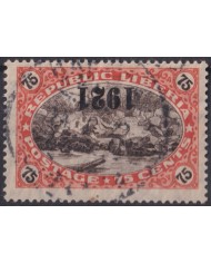 F-EX55372 LIBERIA 1921 75c INVERTED OVERPRINT USED.