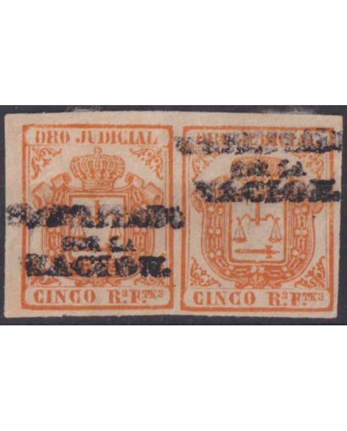 F-EX52682 PHILIPPINES SPAIN REVENUE 5r HABILITADO POR LA NACION PAIR ORIGINAL.