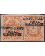 F-EX52682 PHILIPPINES SPAIN REVENUE 5r HABILITADO POR LA NACION PAIR ORIGINAL.